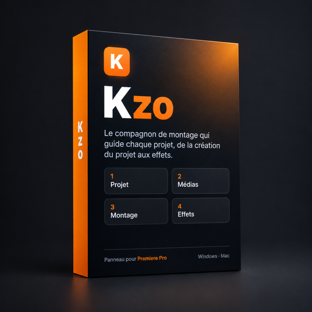 Boîte du logiciel Kzo pour le montage créatif