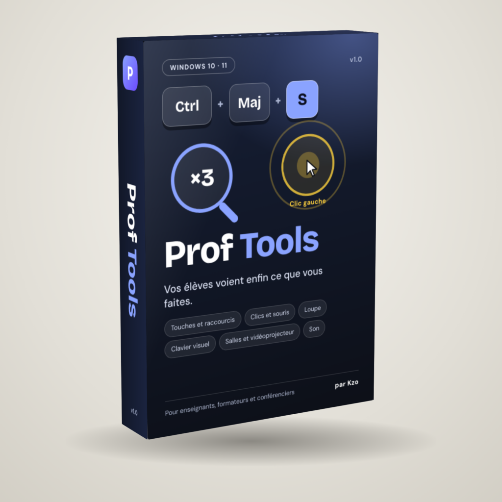 Boîte du logiciel Prof Tools